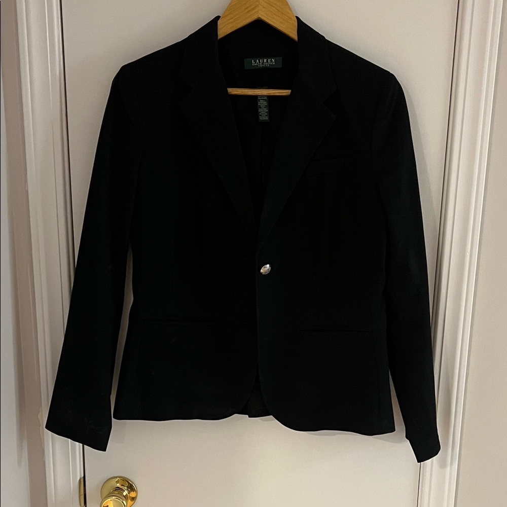 Lauren Ralph Lauren Black Single-Button Women's Blazer